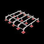 Опорная конструкция для установки оборудования TECHNORAPTOR LIGHTFOOT 2500х3000 тип 3 | KM-TR-LTF-SSEI-2500-3000-3 | КМ - профиль