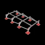 Опорная конструкция для установки оборудования TECHNORAPTOR LIGHTFOOT 1500х3000 тип 2 | KM-TR-LTF-SSEI-1500-3000-2 | КМ - профиль