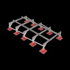 Опорная конструкция для установки оборудования TECHNORAPTOR LIGHTFOOT 1500х3000 тип 3 HD | KM-TR-LTF-SSEI-1500-3000-3 HD | КМ - профиль