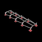 Опорная конструкция для установки оборудования TECHNORAPTOR LIGHTFOOT 1200х5000 тип 1 HD | KM-TR-LTF-SSEI-1200-5000-1 HD | КМ - профиль