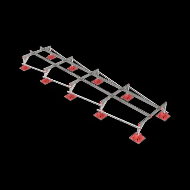 Опорная конструкция для установки оборудования TECHNORAPTOR LIGHTFOOT 1200х5000 тип 1 HD | KM-TR-LTF-SSEI-1200-5000-1 HD | КМ - профиль