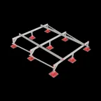 Опорная конструкция для установки оборудования TECHNORAPTOR LIGHTFOOT 2500х3000 тип 1 HD | KM-TR-LTF-SSEI-2500-3000-1 HD | КМ - профиль