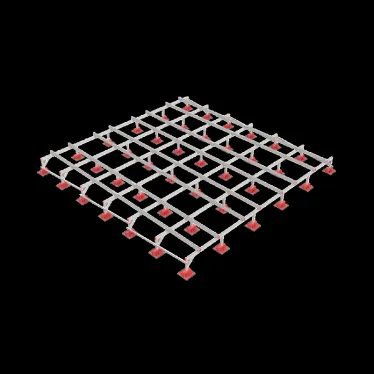 Опорная конструкция для установки оборудования TECHNORAPTOR LIGHTFOOT 6000х6000 | KM-TR-LTF-SSEI-6000-6000 | КМ - профиль