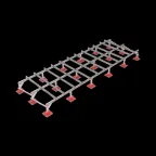 Опорная конструкция для установки оборудования TECHNORAPTOR LIGHTFOOT 6000х2000 | KM-TR-LTF-SSEI-6000-2000 | КМ - профиль