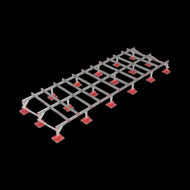 Опорная конструкция для установки оборудования TECHNORAPTOR LIGHTFOOT 6000х2000 | KM-TR-LTF-SSEI-6000-2000 | КМ - профиль
