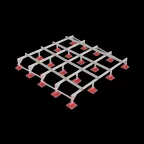 Опорная конструкция для установки оборудования TECHNORAPTOR LIGHTFOOT 3500х3500 | KM-TR-LTF-SSEI-3500-3500 | КМ - профиль