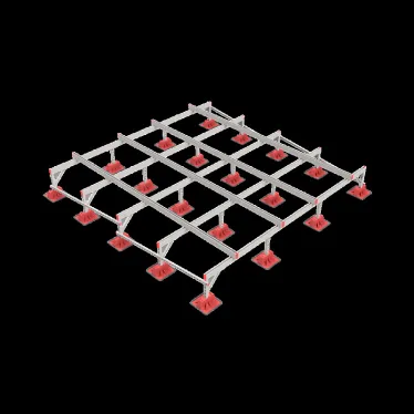 Опорная конструкция для установки оборудования TECHNORAPTOR LIGHTFOOT 3500х3500 | KM-TR-LTF-SSEI-3500-3500 | КМ - профиль