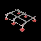 Опорная конструкция для установки оборудования TECHNORAPTOR LIGHTFOOT 1500х2000 тип 2 | KM-TR-LTF-SSEI-1500-2000-2 | КМ - профиль