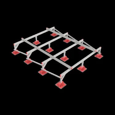 Опорная конструкция для установки оборудования TECHNORAPTOR LIGHTFOOT 2500х3000 тип 2 | KM-TR-LTF-SSEI-2500-3000-2 | КМ - профиль