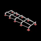 Опорная конструкция для установки оборудования TECHNORAPTOR LIGHTFOOT 1500х5000 | KM-TR-LTF-SSEI-1500-5000 | КМ - профиль