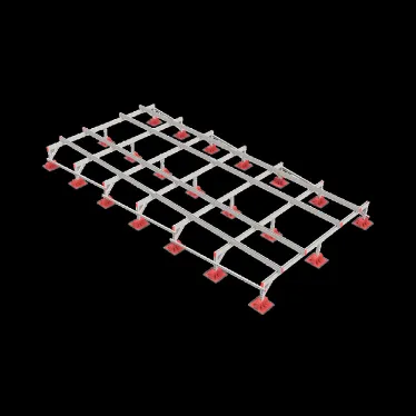 Опорная конструкция для установки оборудования TECHNORAPTOR LIGHTFOOT 3000х6000 тип 1 | KM-TR-LTF-SSEI-3000-6000-1 | КМ - профиль