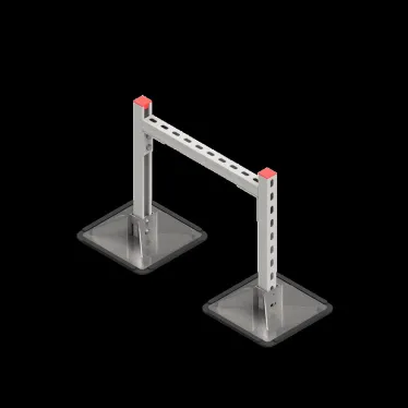 Опорная конструкция для гор. прямоуг. воздуховодов  TECHNORAPTOR STEELFOOT 500х500 | KM-TR-STF-SSHRAD-500-500 | КМ - профиль