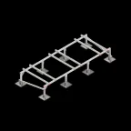 Опорная конструкция для установки оборудования TECHNORAPTOR STEELFOOT 3000х1200 тип 1 HD | KM-TR-STF-SSEI-3000-1200-1 HD | КМ - профиль