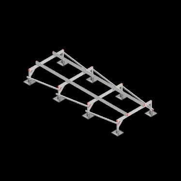 Опорная конструкция для установки оборудования TECHNORAPTOR STEELFOOT 1500х4000 тип 2 HD | KM-TR-STF-SSEI-1500-4000-2 HD | КМ - профиль