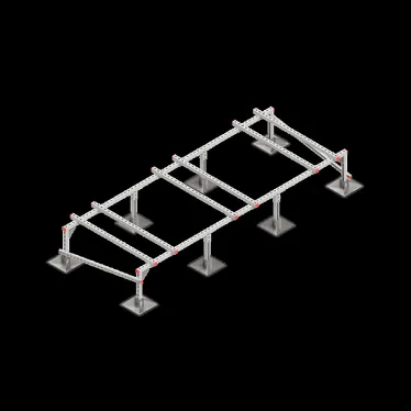 Опорная конструкция для установки оборудования TECHNORAPTOR STEELFOOT 3000х1200 тип 1 | KM-TR-STF-SSEI-3000-1200-1 | КМ - профиль