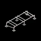 Опорная конструкция для установки оборудования TECHNORAPTOR STEELFOOT 3000х1200 тип 2 | KM-TR-STF-SSEI-3000-1200-2 | КМ - профиль