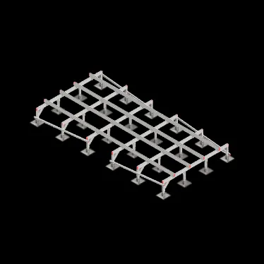 Опорная конструкция для установки оборудования TECHNORAPTOR STEELFOOT 2500х5000 | KM-TR-STF-SSEI-2500-5000 | КМ - профиль