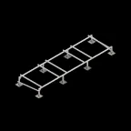 Опорная конструкция для установки оборудования TECHNORAPTOR STEELFOOT 5000х1500 | KM-TR-STF-SSEI-5000-1500 | КМ - профиль