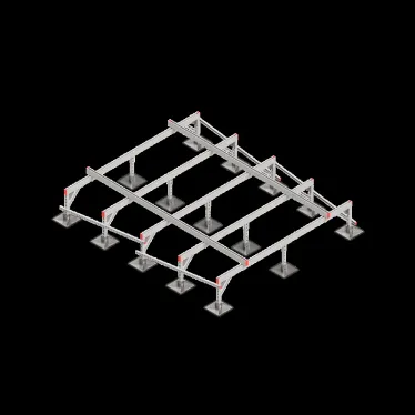 Опорная конструкция для установки оборудования TECHNORAPTOR STEELFOOT 2500х3000 тип 3 | KM-TR-STF-SSEI-2500-3000-3 | КМ - профиль