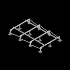 Опорная конструкция для установки оборудования TECHNORAPTOR STEELFOOT 2500х4000 | KM-TR-STF-SSEI-2500-4000 | КМ - профиль