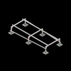 Опорная конструкция для установки оборудования TECHNORAPTOR STEELFOOT 1200х3000 тип 1 | KM-TR-STF-SSEI-1200-3000-1 | КМ - профиль