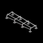 Опорная конструкция для установки оборудования TECHNORAPTOR STEELFOOT 1000х4000 | KM-TR-STF-SSEI-1000-4000 | КМ - профиль