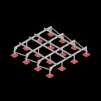 Опорная конструкция для установки оборудования TECHNORAPTOR FOOT 3000х3000 HD | KM-TR-F-SSEI-3000-3000 HD | КМ - профиль