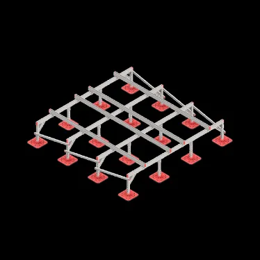 Опорная конструкция для установки оборудования TECHNORAPTOR FOOT 3000х3000 HD | KM-TR-F-SSEI-3000-3000 HD | КМ - профиль