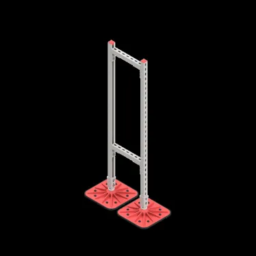 Опорная конструкция для гор. прямоуг. воздуховодов  TECHNORAPTOR FOOT 350х1500 | KM-TR-F-SSHRAD-350-1500 | КМ - профиль