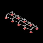 Опорная конструкция для установки оборудования TECHNORAPTOR FOOT 1200х5000 тип 1 HD | KM-TR-F-SSEI-1200-5000-1 HD | КМ - профиль