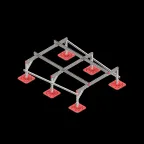 Опорная конструкция для установки оборудования TECHNORAPTOR FOOT 1500х2000 тип 2 HD | KM-TR-F-SSEI-1500-2000-2 HD | КМ - профиль