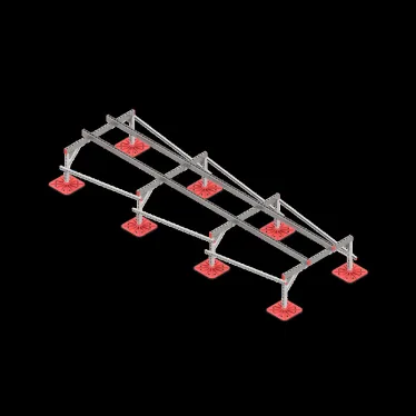 Опорная конструкция для установки оборудования TECHNORAPTOR FOOT 1200х4000 тип 1 HD | KM-TR-F-SSEI-1200-4000-1 HD | КМ - профиль