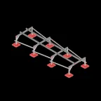 Опорная конструкция для установки оборудования TECHNORAPTOR FOOT 1200х4000 тип 1 | KM-TR-F-SSEI-1200-4000-1 | КМ - профиль