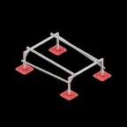 Опорная конструкция для установки оборудования TECHNORAPTOR FOOT 1200х1700 | KM-TR-F-SSEI-1200-1700 | КМ - профиль