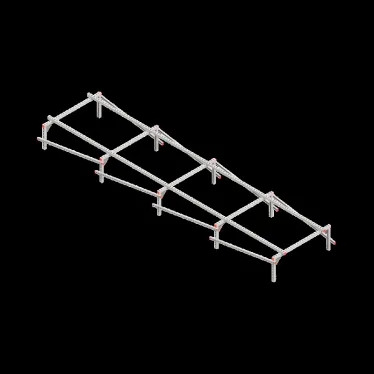 Опорная конструкция для установки оборудования TECHNORAPTOR 1200х5000 тип 2 HD | KM-TR-SSEI-1200-5000-2 HD | КМ - профиль