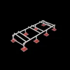 Опорная конструкция для установки оборудования TECHNORAPTOR LIGHTFOOT 3000х1200 тип 1 | KM-TR-LTF-SSEI-3000-1200-1 | КМ - профиль