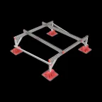 Опорная конструкция для установки оборудования TECHNORAPTOR LIGHTFOOT 1500х1500 тип 2 | KM-TR-LTF-SSEI-1500-1500-2 | КМ - профиль