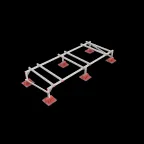 Опорная конструкция для установки оборудования TECHNORAPTOR LIGHTFOOT 3000х1200 тип 2 | KM-TR-LTF-SSEI-3000-1200-2 | КМ - профиль