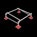 Опорная конструкция для установки оборудования TECHNORAPTOR LIGHTFOOT 1500х1500 тип 1 | KM-TR-LTF-SSEI-1500-1500-1 | КМ - профиль