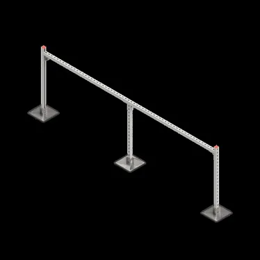 Опорная конструкция для гор. прямоуг. воздуховодов  TECHNORAPTOR STEELFOOT 3000х1000 | KM-TR-STF-SSHRAD-3000-1000 | КМ - профиль