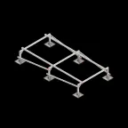 Опорная конструкция для установки оборудования TECHNORAPTOR STEELFOOT 1500х3000 тип 4 HD | KM-TR-STF-SSEI-1500-3000-4 HD | КМ - профиль