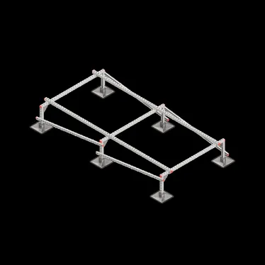 Опорная конструкция для установки оборудования TECHNORAPTOR STEELFOOT 1500х3000 тип 4 HD | KM-TR-STF-SSEI-1500-3000-4 HD | КМ - профиль