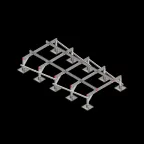 Опорная конструкция для установки оборудования TECHNORAPTOR STEELFOOT 1500х3000 тип 3 HD | KM-TR-STF-SSEI-1500-3000-3 HD | КМ - профиль