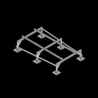 Опорная конструкция для установки оборудования TECHNORAPTOR STEELFOOT 1500х2500 HD | KM-TR-STF-SSEI-1500-2500 HD | КМ - профиль