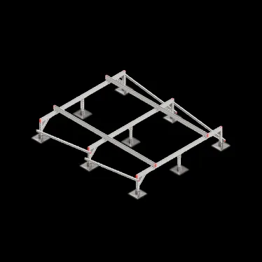 Опорная конструкция для установки оборудования TECHNORAPTOR STEELFOOT 2500х3000 тип 1 HD | KM-TR-STF-SSEI-2500-3000-1 HD | КМ - профиль