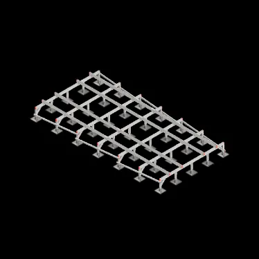 Опорная конструкция для установки оборудования TECHNORAPTOR STEELFOOT 3000х6000 тип 2 | KM-TR-STF-SSEI-3000-6000-2 | КМ - профиль