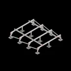 Опорная конструкция для установки оборудования TECHNORAPTOR STEELFOOT 2500х3000 тип 2 | KM-TR-STF-SSEI-2500-3000-2 | КМ - профиль