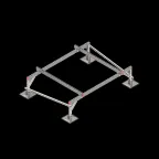 Опорная конструкция для установки оборудования TECHNORAPTOR STEELFOOT 2000х1500 тип 2 | KM-TR-STF-SSEI-2000-1500-2 | КМ - профиль