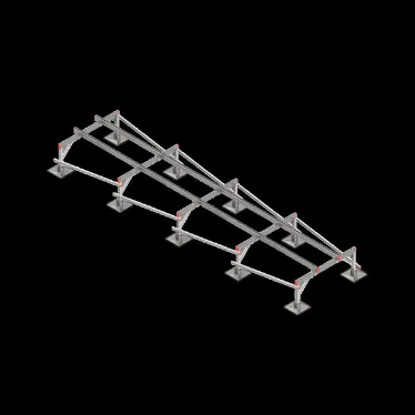 Опорная конструкция для установки оборудования TECHNORAPTOR STEELFOOT 1200х5000 тип 1 | KM-TR-STF-SSEI-1200-5000-1 | КМ - профиль