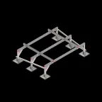 Опорная конструкция для установки оборудования TECHNORAPTOR STEELFOOT 2000х1500 тип 1 | KM-TR-STF-SSEI-2000-1500-1 | КМ - профиль